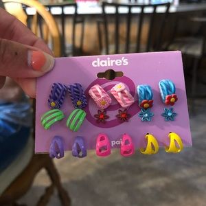 Earrings and charm bracelet